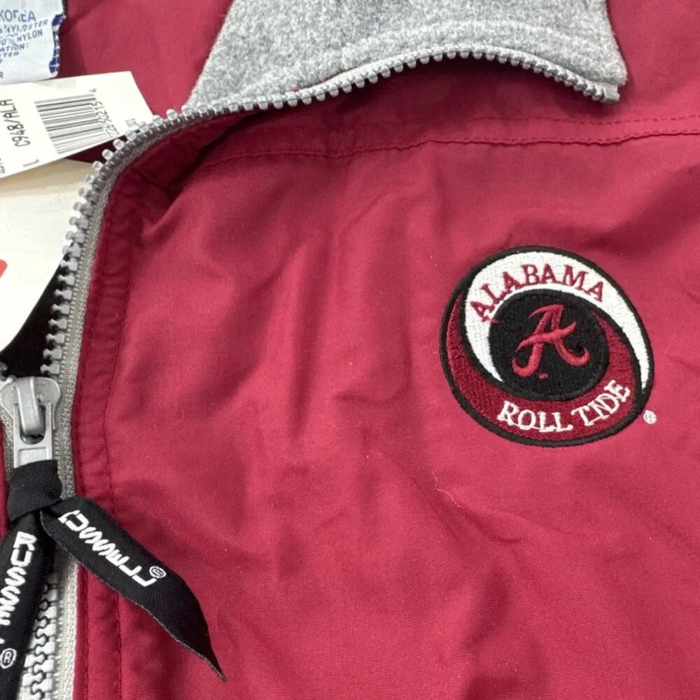 Alabama Crimson Tide Jacket Mens XL Fleece Lined Thick Full Zip Russell NEW